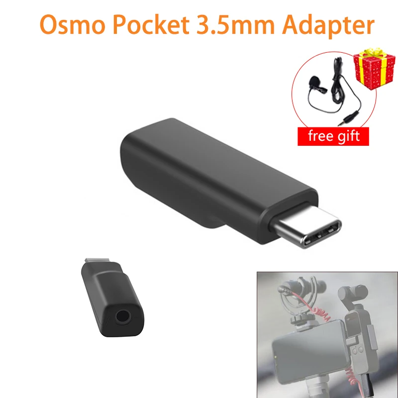 

Osmo Pocket 3.5mm Adapter Supports external 3.5mm microphone for higher-quality recording compatible with DJI Osmo Pocket