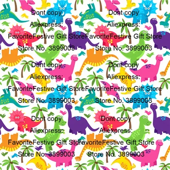 

dinosaur animal zoo Diy Patchwork Cloth For Quilting Baby Cribs Cushions Dress Sewing Jurassic Park rayon Cotton fabric