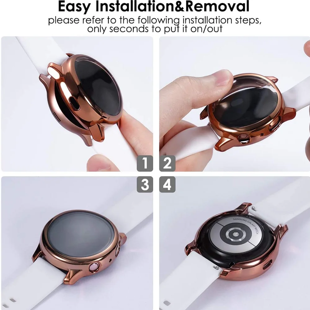 Case For Samsung galaxy watch active 2/1 44mm 42mm cover smartwatch bumper Accessories Protector Full coverage Screen Protection 4 Case For Samsung galaxy watch active 2/1 44mm 42mm cover smartwatch bumper Accessories Protector Full coverage Screen Protection – Bild 4