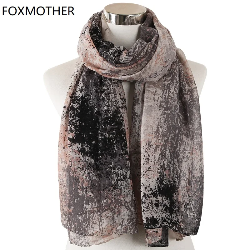 FOXMOTHER модный многоцветный шарф с принтом граффити bufanda mujer шаль длинные шарфы для женщин