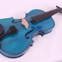 Новая 5 струнная электрическая акустическая скрипка 4/4 все части включают чехол для смычка скрипка синий