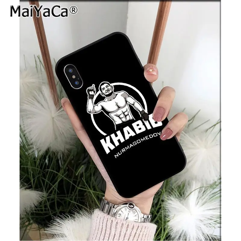 MaiYaCa khabib nurmagomedov UFC мягкий чехол для телефона из ТПУ для iPhone 6S 6plus 7plus 8 8Plus X Xs MAX 5 5S XR 11 11pro max