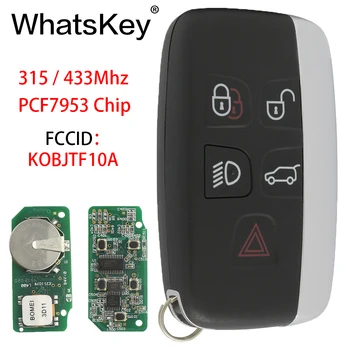 

WhatsKey 5 Button Remote Car Key 315Mhz 433Mhz PCF7953 Chip For Land Rover Discovery For Range Rover Sport For JAGUAR KOBJTF10A