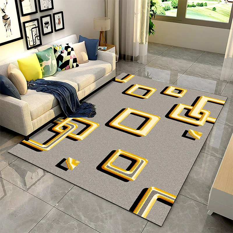 New Nordic Style 3D Printed Carpet Simple Modern High Quality Polyester Home Floor Mat/Carpets for Living Room Bedroom Area Rugs - Цвет: KL24-15