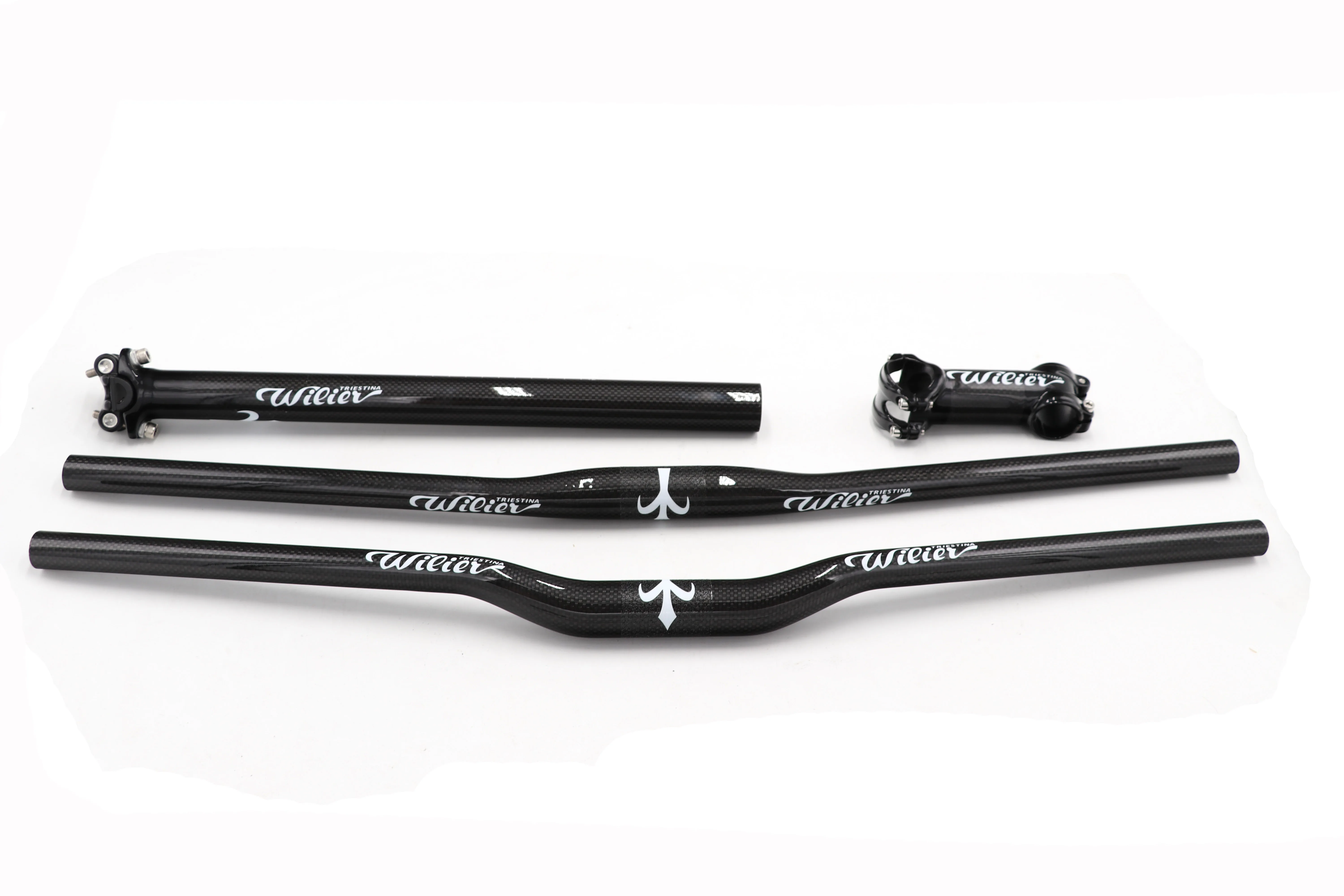 

New WILIER bicycle parts full carbon fiber handlebar stem and seatpost three peice