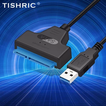 

SATA TO USB 3.0 Type-C Hard Drive Cable Adapter 15+7 22pin Support 2.5 Inches External SSD HDD Hard Drive