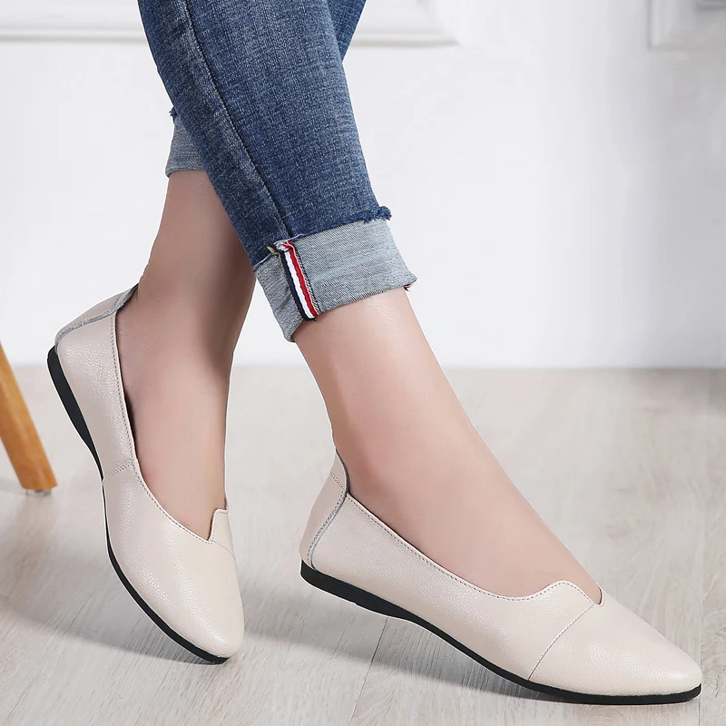 

YOUQIJIA 2019 Women's Comfortable Soft Wild Simple Breathable Non-Slip ins Casual Shallow Slip-On Flat shoes