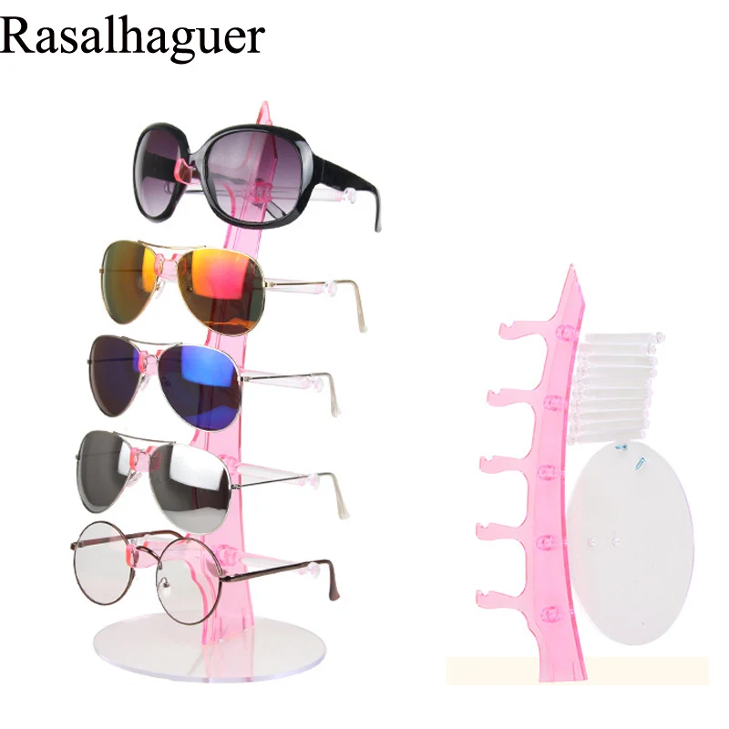 Nice 5 Layers Eyeglasses Show Sunglasses Holder Glasses Display Storage Stand Rack Shelf Black/Pink/Blue/Transparent Wholesale fashio 5 layers eyeglasses show sunglasses holder glasses display storage stand rack shelf pink blue transparent wholesale