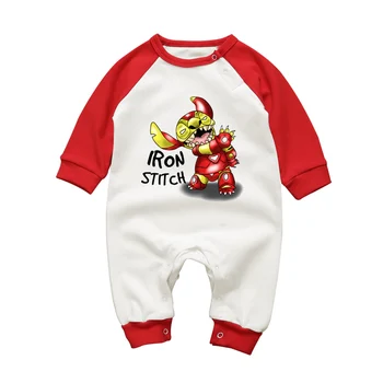 

Winter Newborn Baby Brand Clothing Iron Man Stitch Funny Rompers Long Sleeve Infant Boys Girls Pajamsa Jummpsuit