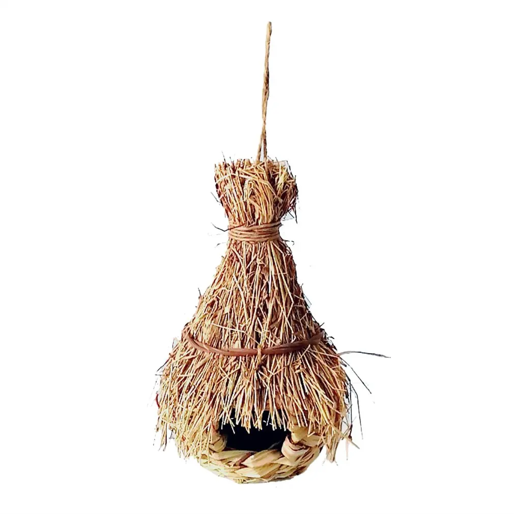 Hand-Knitted Creative Pet Bird Nest Straw Bird Nest Hibiscus Grass Gourd Bird House Gardening Decoration Pet Nest - Цвет: 5 L