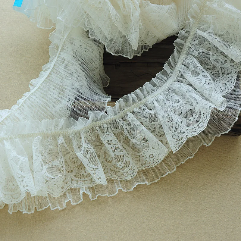 1M-New-High-Quality-Lace-Fabric-Mesh-Elastic-Lace-Collar-13cm-Ribbon-DIY-Sewing-Guipure-Craft