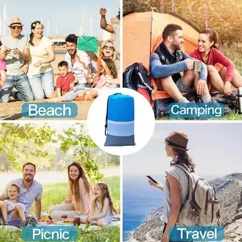 

Outdoor 210x200cm Camping Portable Waterproof Mat Foldable Mat Beach Polyester E9G4