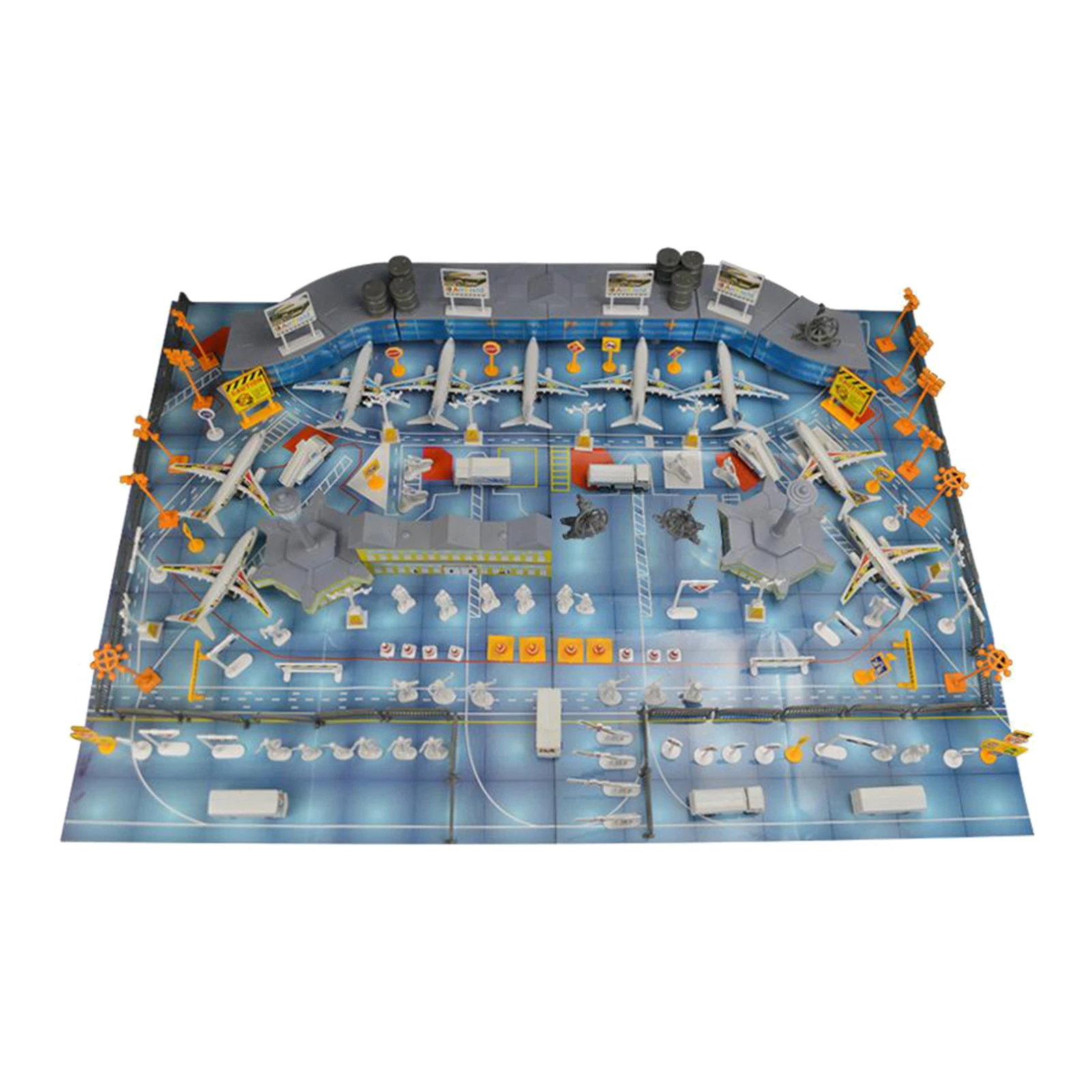 Simulation Airport Scene Toy Airport Assembled Toys Set Airplane Aircraft