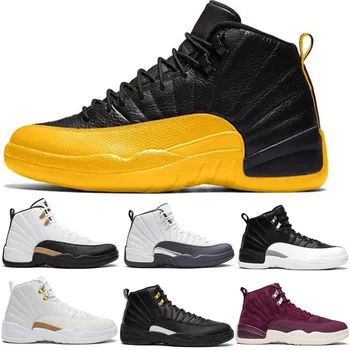 

Newest Basketball Shoes 12 12s University Gold Fiba White Dark Grey Taxi Playoff French Blue Sport Sneakers Trainers