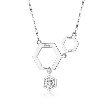 

Szjinao Custom Silver Pendant Necklace For Women Real 925 Sterling Silver Pendant Name Slide Diamond Silver 925 Jewelry Bijoux