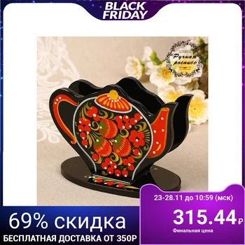 

Napkin holder "Teapot", khokhloma
