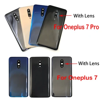 

Back Battery Door Rear Housing Cover Case With Glass Camera Lens with Tape Replacement For Oneplus 7 Pro 7Pro