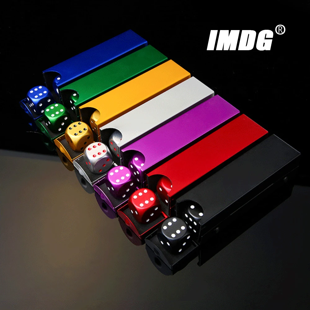 5pcs/pack Colorful Aluminum Alloy Metal Dice 16mm Round Corner Game Dice