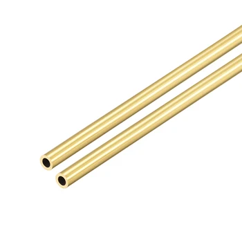 

uxcell Brass Round Tube 300mm Length 4mm OD 0.75mm Wall Thickness Seamless Straight Pipe Tubing 2 Pcs
