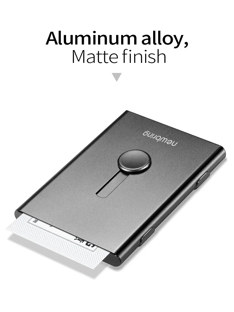 New Bring Card Holder Metal Wallet for Men Business Card Case Automatical Aluminium Credit Organizer Wallet Minimalism