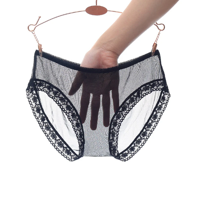 Women Panties Sexy Lace Mesh Briefs Underwear Knicker Lingerie See