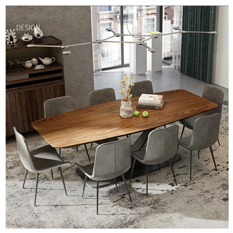 Noble Doctrina Tulipanes Muebles de comedor de nuevo diseño de lujo, mesa de madera sólida, juegos  de mesa de comedor con 6 8 asientos|Mesas de comedor| - AliExpress