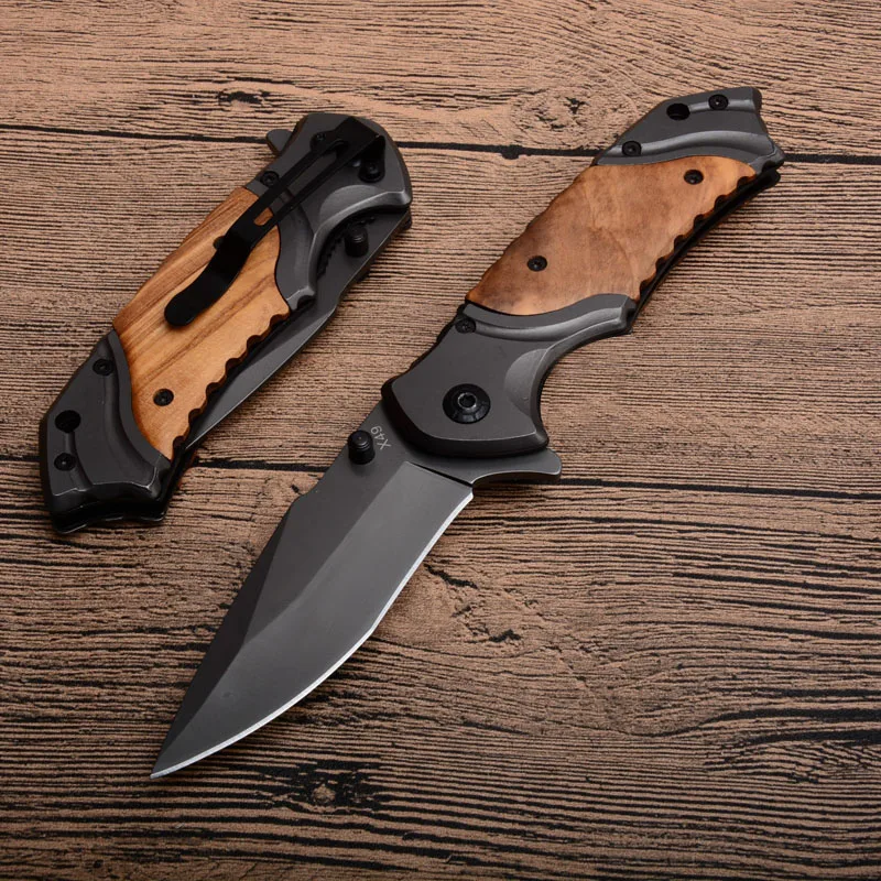 Coltello A Lama Pieghevole In Acciaio Damasco Caccia Sopravvivenza Tattica Karambit Coltello A Lama Pieghevole Sopravvivenza 440C Coltelli Da Tasca In