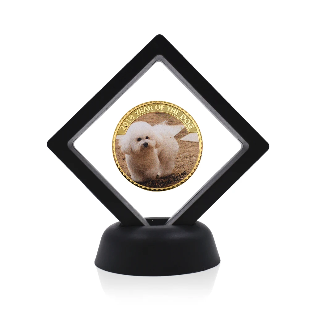

Gifts for The New Year Collectible Coins Dog 24k Gold Plated Coin Challenge Coin with Box Home Decor