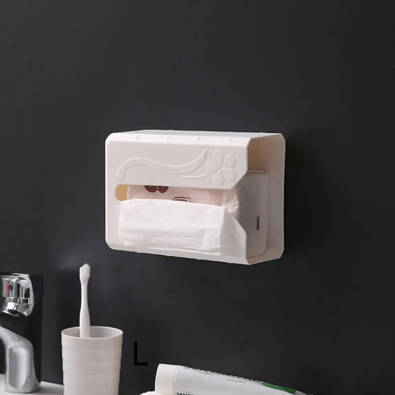 

Punch-free Wall-mounted Wipes Box Multifunction Waterproof Rectangle Shape Tissue Holder Plastic Baby Wipes Box Household Tools