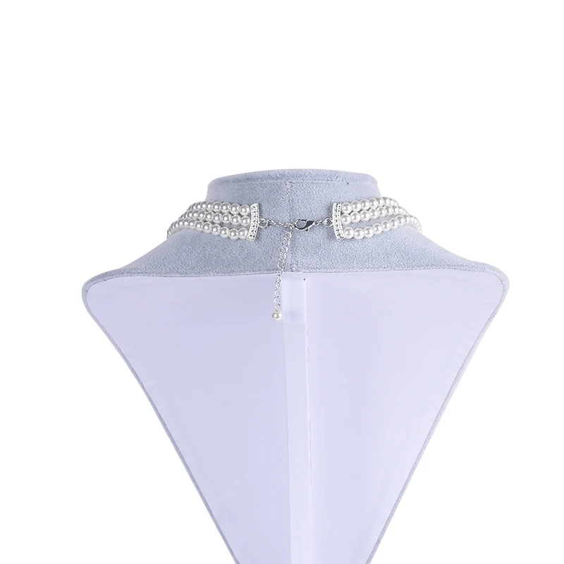 HOWAWAY Fashion Bridal Jewelry Crystal Pearl Necklace Vintage Style Wedding For Women