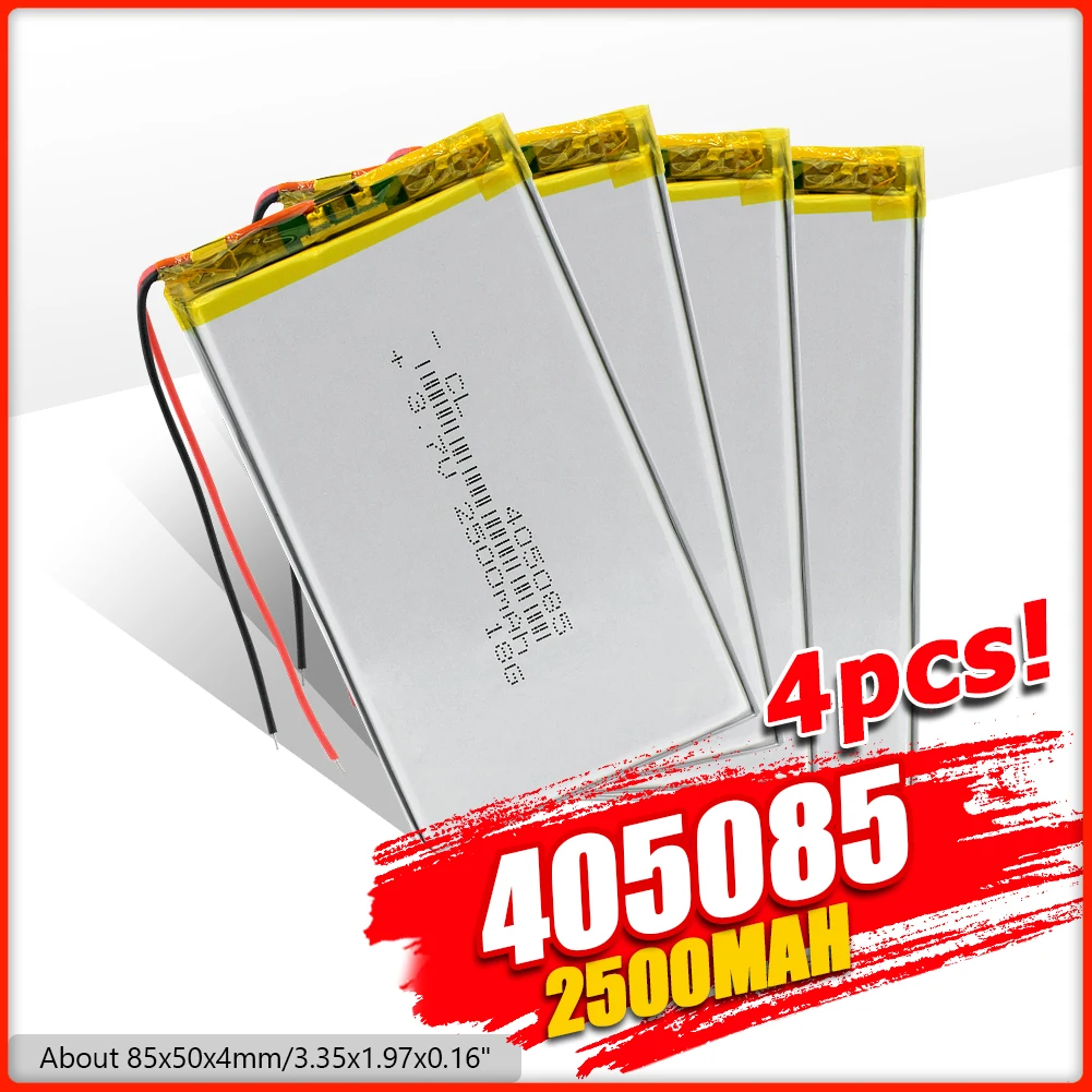 Литий полимерный аккумулятор 405085 3 7 В 2500 мАч литий для MP4 MP5 DVD GPS