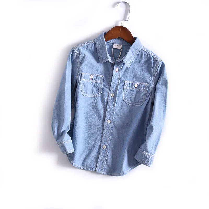 

Shirts for Boys 2019 Kid Long Sleeve Tops Jeans Shirt Spring Child Clothes Denim Shirt Boy Casual Blouse Dropshipping Clothing