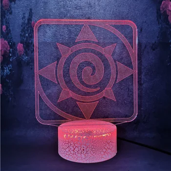 

The eye of life and death Uchiha Sasuke Rinnegan Figure 3D Lamp Naruto Comic Fans Creative Gift LED 7 Color Crack Night Light