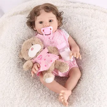 

New Five Types 16'' Reborn Doll Full Silicone Body Lifelike Newborn Babies Doll For Boys Girls Birthday Gift toys Bedtime Play