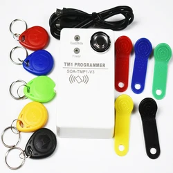 1pct tm ibutton cartão handheld duplicador ds1990 rw1990 e 125khz em4305 t5577 e compatível rfid copiadora