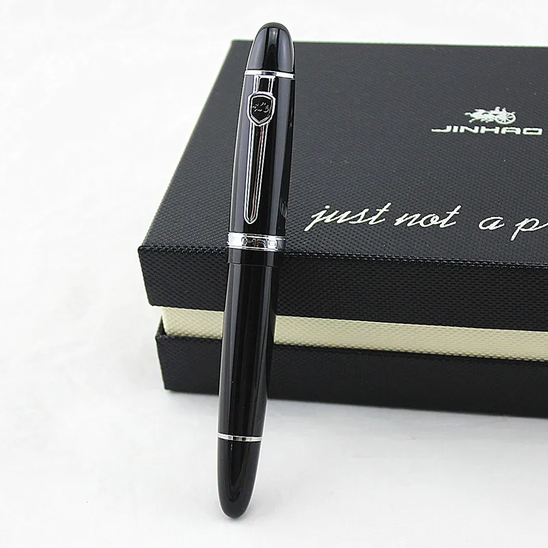 

High Quality Luxury JINHAO 159 Fountain Pen Metal 0.5MM Medium Nib Ink Pens Business School Office Supplies Canetas