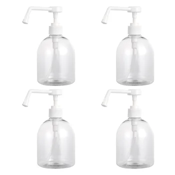 

4pcs Empty Hand Sanitizer Bottles Refillable Plastic Container Transparent Gel Bottle for Home Office