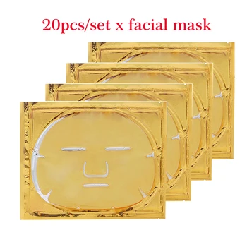 

20pcs Brighten Revitalising Cosmenics Repair Moisturizing Smooth Firming Gold Collagen Tightening Skin Care Hydrating Anti Aging