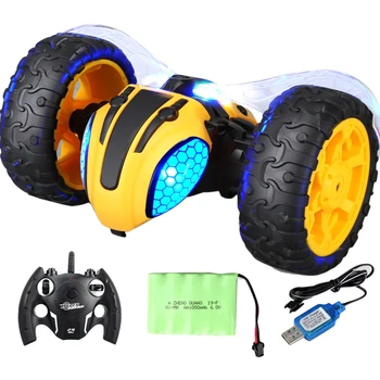 

Kids 360 Degree Rotate RC Car Toy Remote Control Car 2.4Ghz Rechargeable Off Road Race Cars Bee Rock Crawler Kids Gift