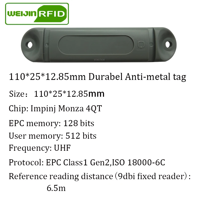 UHF RFID Анти металлическая метка 915 МГц 868 M4QT EPCC1G2 6C 110*25*12 85 мм прочные ABS полки для