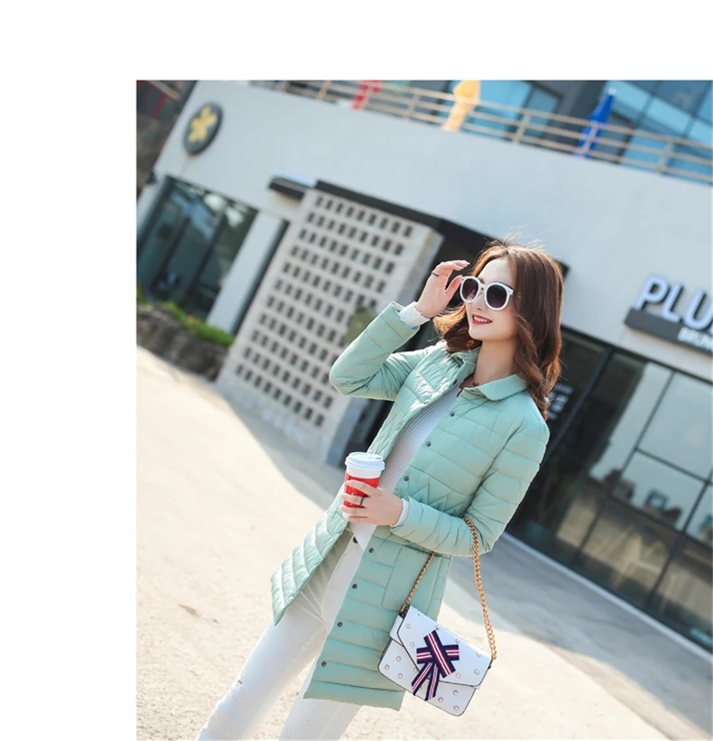 Women Slim Down Long Jacket Winter Turtleneck Down Cotton Coat Double Breasted Warm Parkas Snow Outwear Large Size