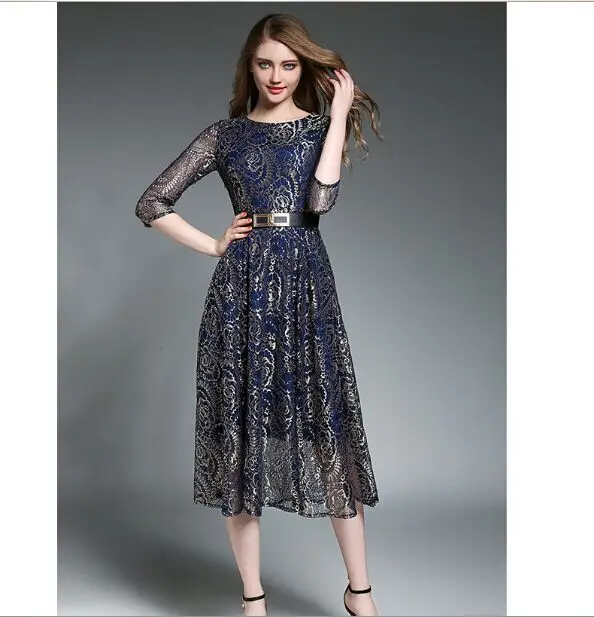 Новинка, женское летнее платье в стиле Лолиты, рукав три четверти, Vestido De Renda, кружевное платье, сексуальные облегающие вечерние платья размера плюс, XL219