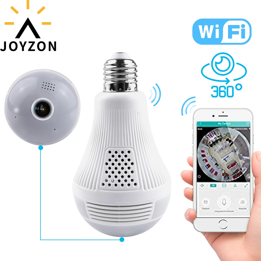 360 панорамная камера с Wi Fi лампочкой IP CCTV видеонаблюдение рыбий глаз HD ночное