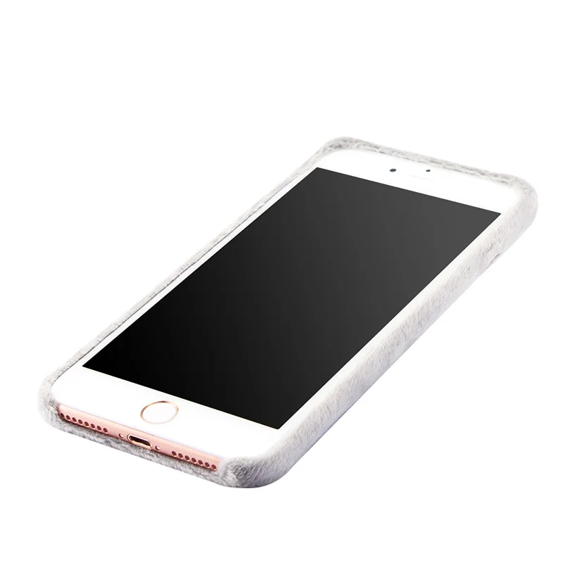 Прочный теплый плюшевый защитный чехол для iPhone 6 6s 7 8 plus x xs max xr Huawei mate 9 10 pro