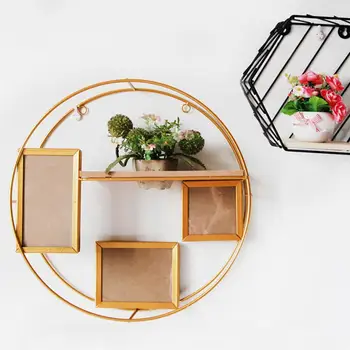 

1PC Iron Art Photo Frame Creative Picture Frame Combination Art Photo Holder Postcard Display Stand for Home Office