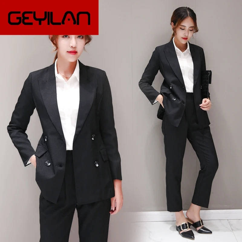 

Women's jacket suit female 2019 autumn new fashion wild small suit trousers two-piece temperament fashion slim slimming overalls
