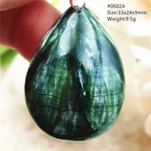 Pendentif Seraphinite vert naturel pour femmes, collier en pierre goutte d'eau, cristal, cadeau d'anniversaire porte bonheur, amour AAAAAA 