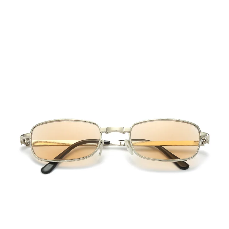 

New folding portable with reading glasses HD crystal presbyopic glasses unisex metal full frame business casual Reading glasses