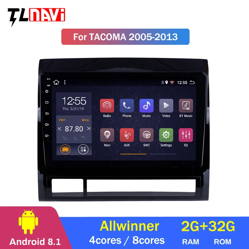Clearance 9 inch 2.5D IPS HD multi-touch screen Android8.1 2G RAM 32G ROM NAVI with BT USB WIFI SWC for TOYOTA TACOMA/HILUX 2005-2013 USA 0