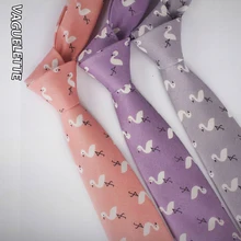 VAGUELETTE/милые детские галстуки, тонкие хлопковые галстуки с принтом единорога для мальчиков и девочек, тонкие шейные платки 7 см